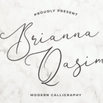 دانلود فونت کالیگرافی Brianna Qasim