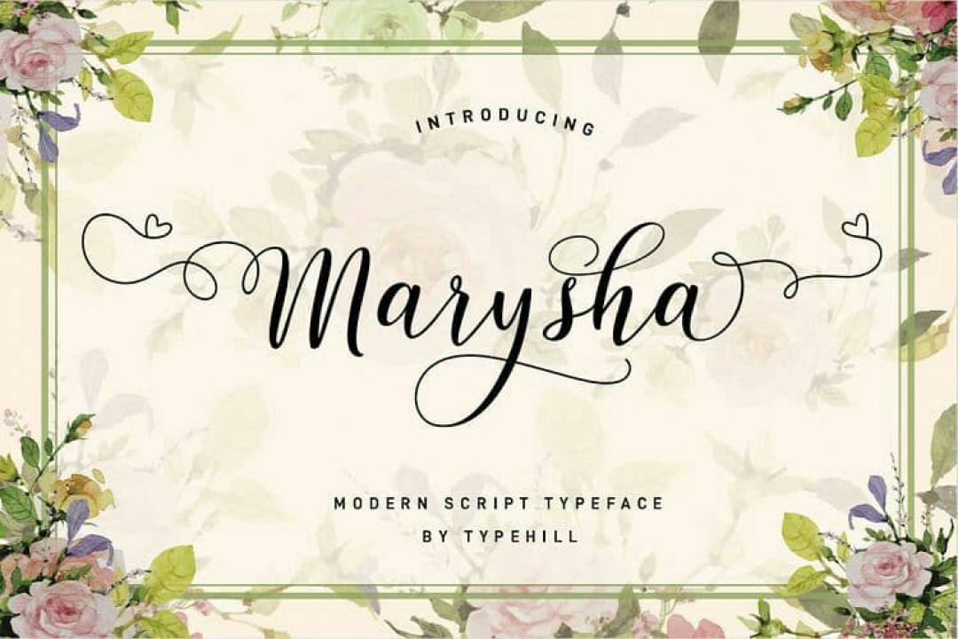 الخط الإنجليزي Marysha