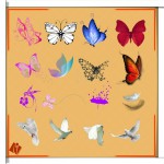 Decorative sticker, butterfly dove