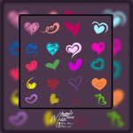 Collection of heart tags