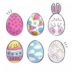Egg fantasy sticker set