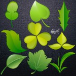 Decorative leaf sticker