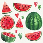 Watermelon sticker set
